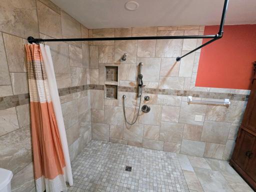 Roll in tile shower