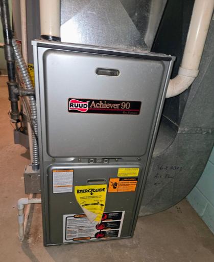 Ruud forced air furnace 2004