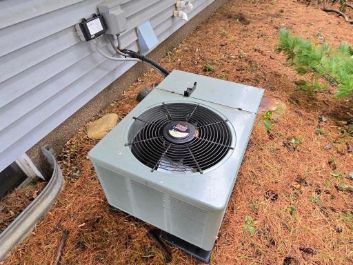 Central air unit is located on east side of house