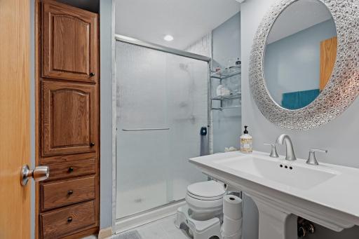 Lower Level 3/4 Bath with updated Step-in Shower