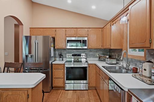 Kitchen with SS Appliances & recessed Lighting
