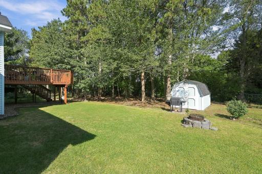 Fully Fenced in Backyard with Storage Shed