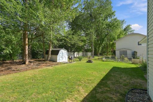 Fully Fenced in Backyard with Storage Shed