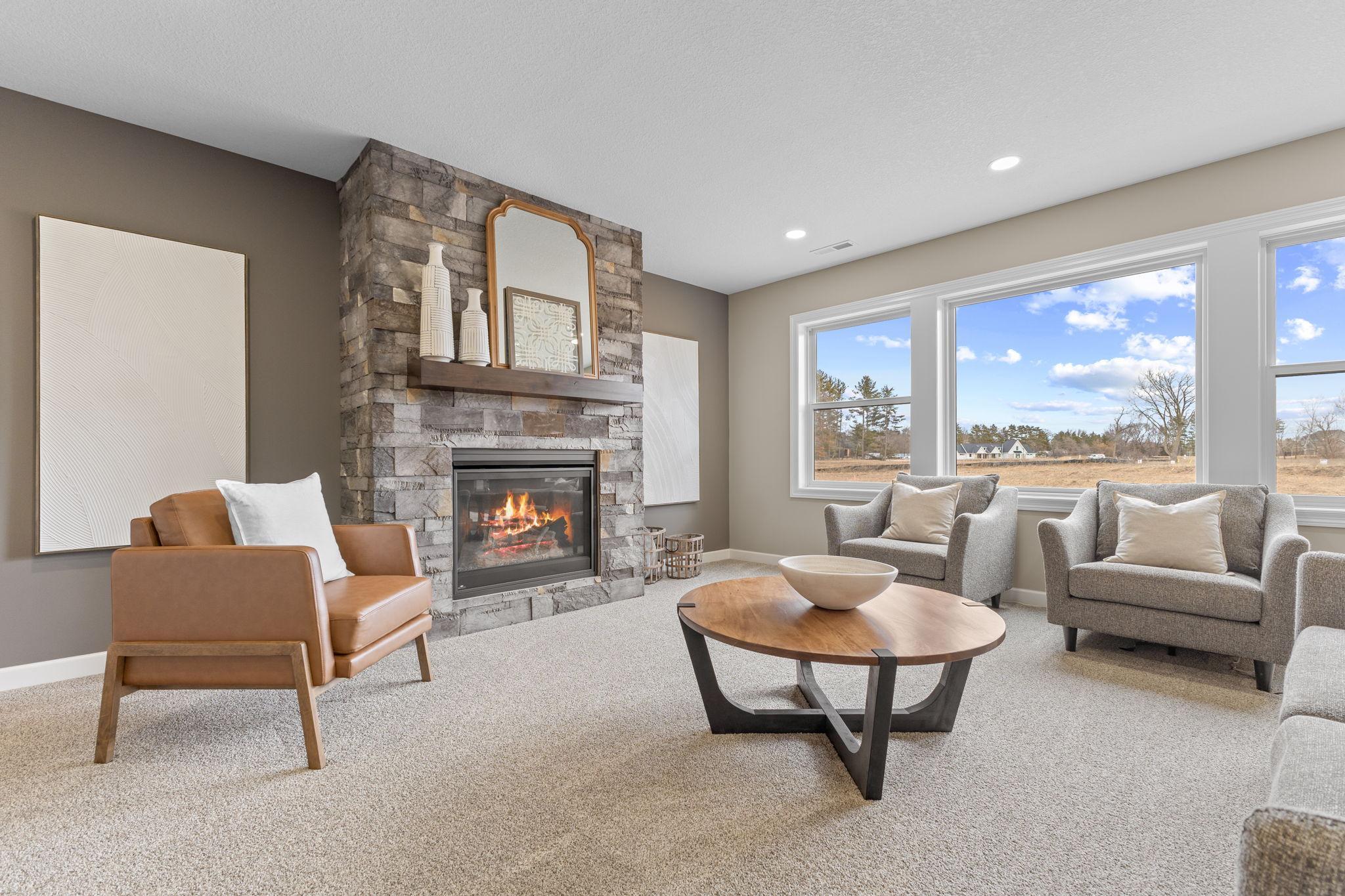 Stone Gas Fireplace