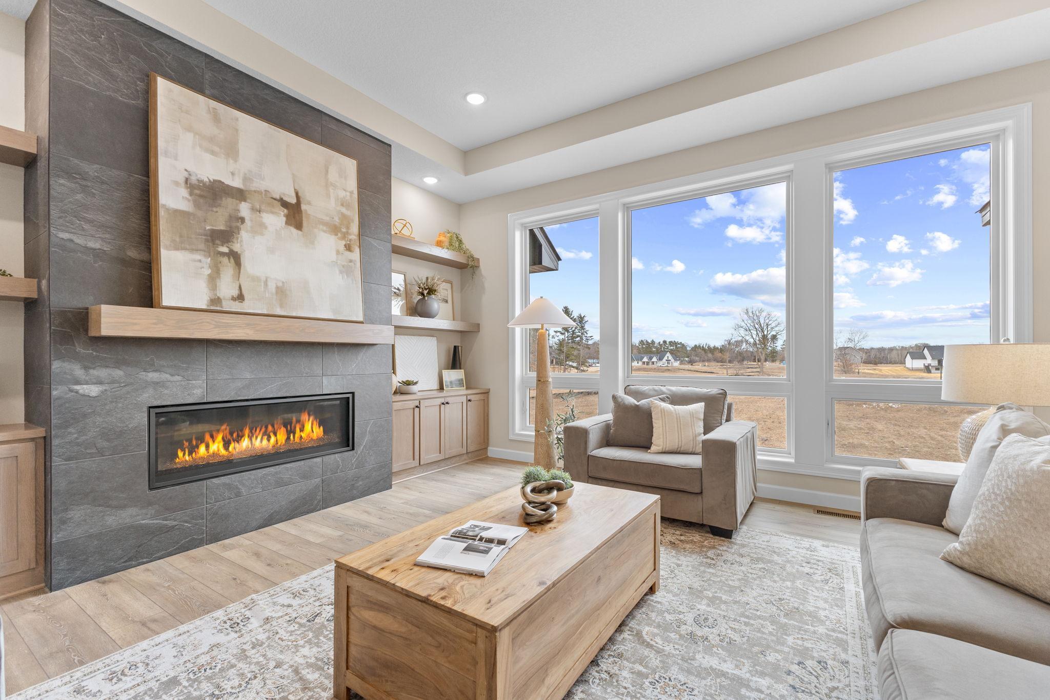 Custom Built Fireplace