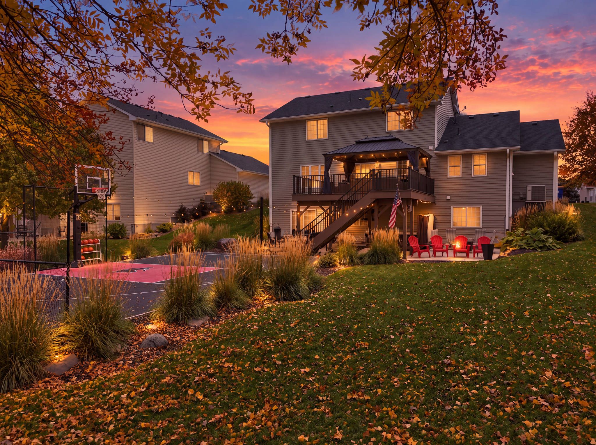 Twilight Backyard