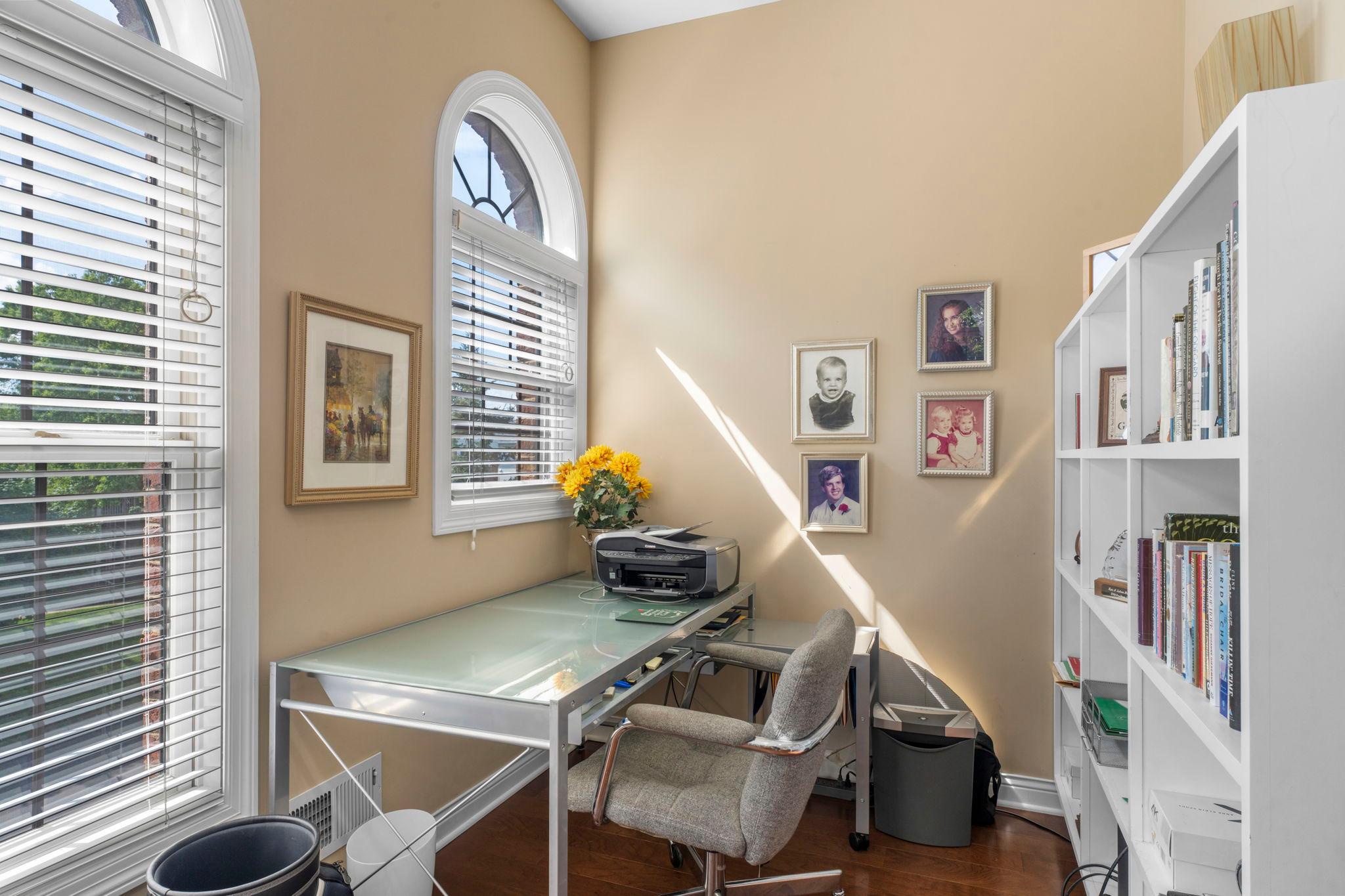 In-home office space off living room