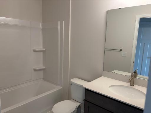 Also, on the top floor we have a shower/tub combo which is set up great for secondary use and for when the fur babies need a bath!