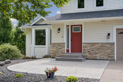 Great curb appeal with a huge concrete patio.