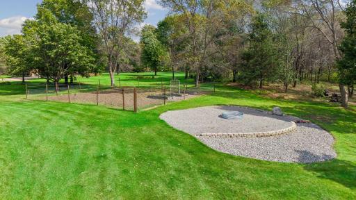 Fenced in garden area and huge firepit area!