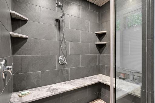 Huge primary walk-in shower