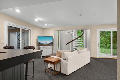 Family room with walkout