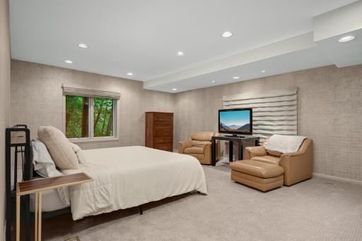 Spacious lower level bedroom