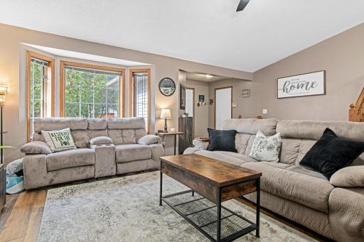 Big bay window brings in lots of natural light