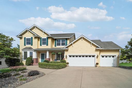Grand two-story home with 4 upper floor bedrooms