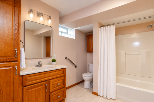 Another full bathroom in the finished lower level.