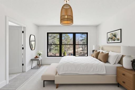 Incredible primary bedroom with attached bath! *Photos are from a prior model-Majority of shown options are included in the sales price. Virtually staged to show design options.