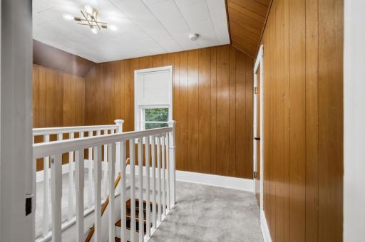 Upstairs landing area has flex space for office/hobbies