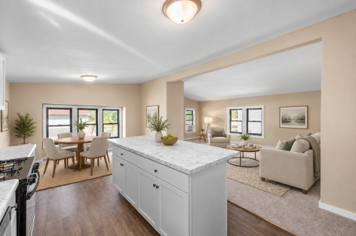 Large Center Island, Great for Hosting! (Virtually Staged)