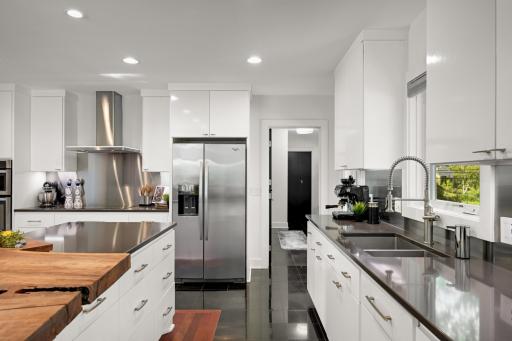 Sleek cabinetry and granite countertops