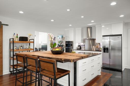 Open concept for daily living and entertaining