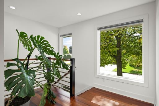 Light filled upper level stair landing