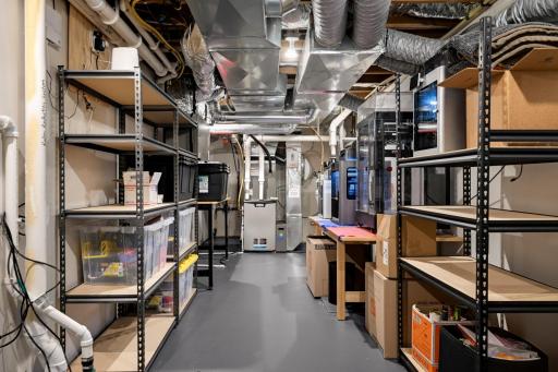 Tremendous storage in the fresh utility room