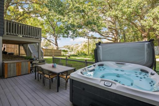 Deck and spa from the walkout level