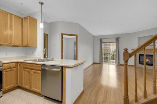 Ideal floor plan with bedroom and 3/4 bathroom on main level.