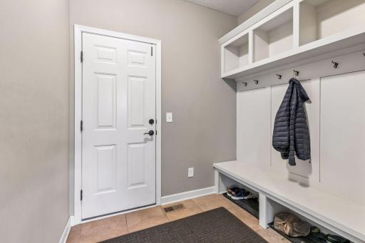 Entrance from the garage to the mud room.