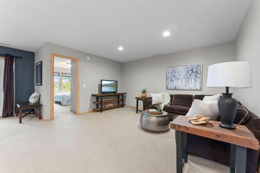 Lower Level TV area. 1137 Pioneer Trail, Bayport, MN