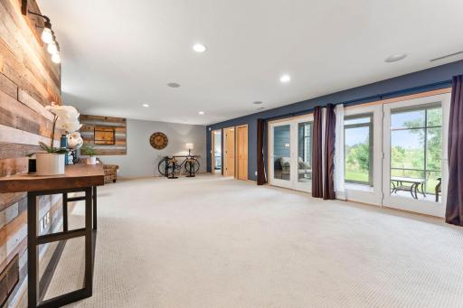 5 The lower level has 2 bedrooms, a bathroom, multiple spaces, an exercise room and walkouts out to the screen porch. 1137 Pioneer Trail