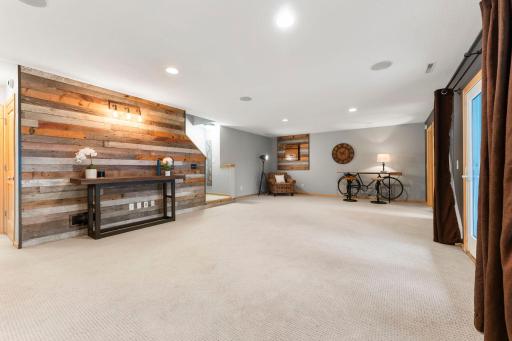 The lovely accent wall in the lower level. 1137 Pioneer Trail, Bayport, MN