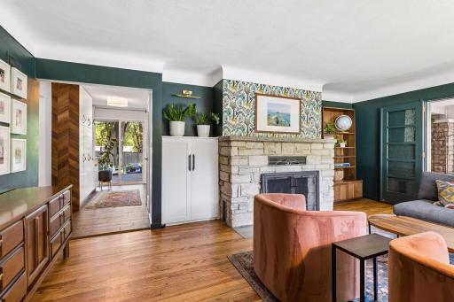 The open floor plan allows easy access to all of the main floor living spaces