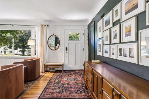 When you walk in the front door your first impression is the beautiful hardwood floors throughout the main level and the homes pristine condition