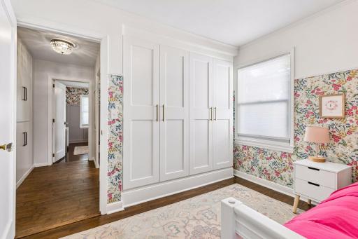 The additional closet and storage in each of the main floor bedrooms