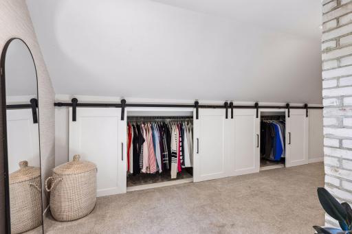 Abundant hanging space in the primary suite