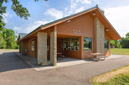 The picnic shelter at Oak HIll Park for your larger gatherings