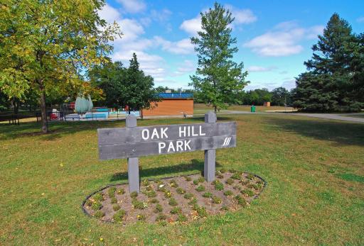 Oak Hill Park is easy walking distance and has wonderful equipment for kids to play on