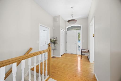 Front entry nice size for the Minnesota goodbye with wood floors.