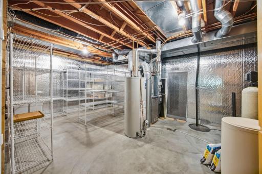 Utility room has plenty of space for storage.