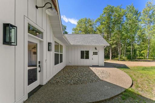 Beautifully landscaped front entrance with inviting curb appeal.