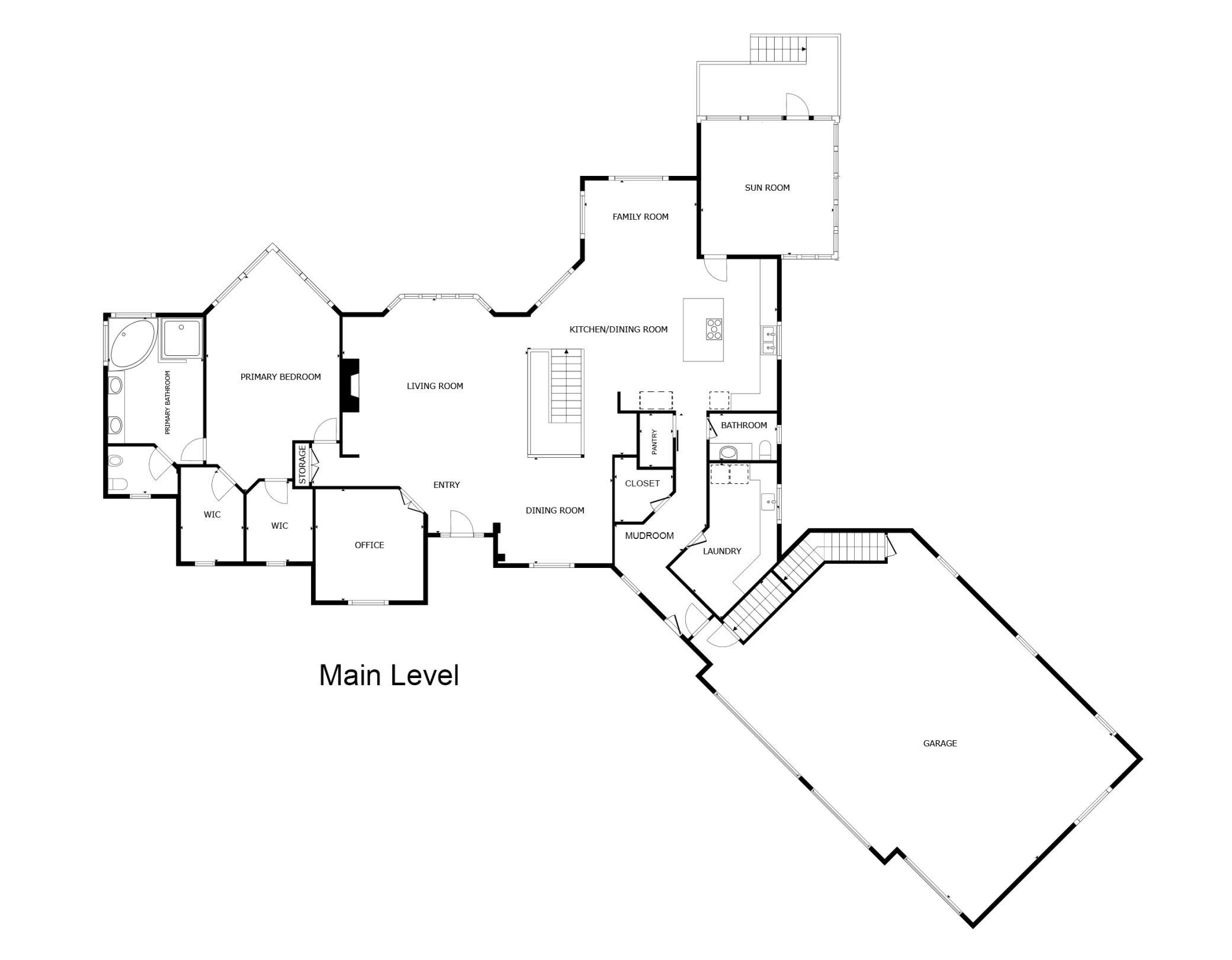 Main Level Floorplan - Surrounded by Nature, Designed for Exceptional Living