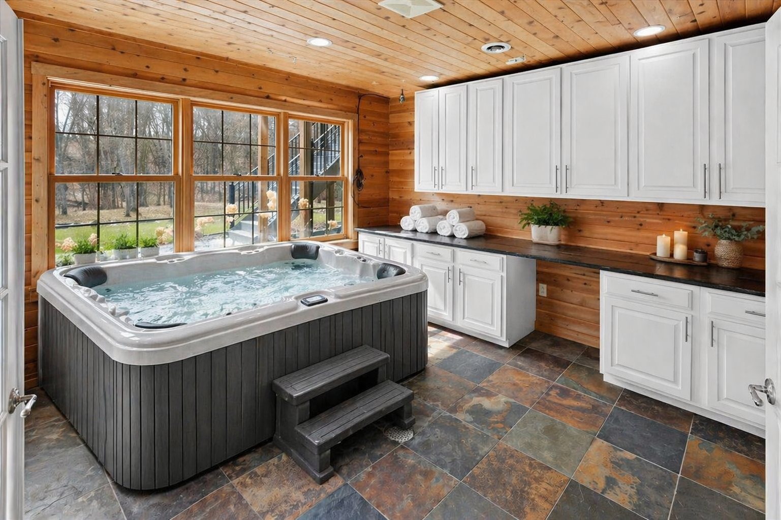 Hot Tub Room - Virtual Staging and previously used for