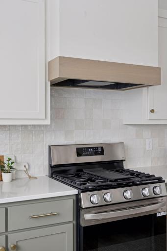 White Oak Accent Borders Custom Wood Hood