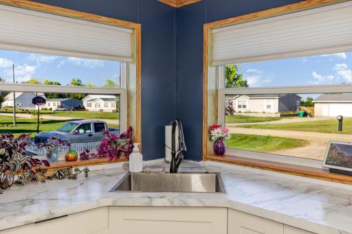 Kitchen view to front and driveway