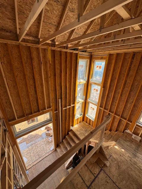 View from the balcony above the two-story foyer!
