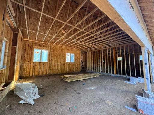 Oversized 3 stall garage with tall ceilings