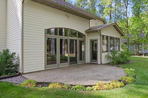 Paver patio off livingroom and 4 season porch
