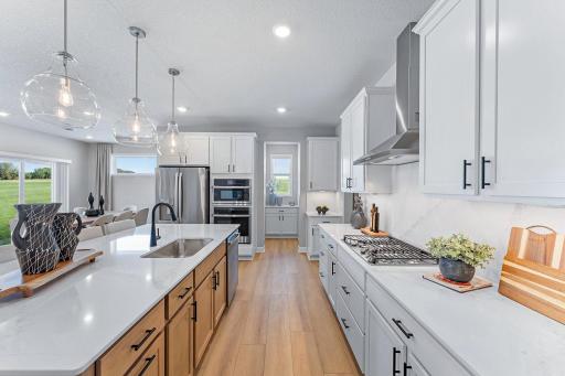 (All photos are of the actual model home.)